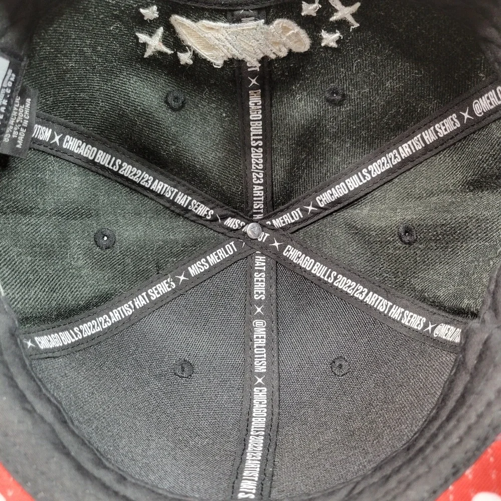 Chicago Bulls Hat Cap Mens Grey Charcoal Snapback Logo Artist Series Miss Merlot
